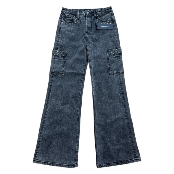 Driftwood Charlee Studded Cargo Denim Jeans Womens 26 - Picture 2 of 10